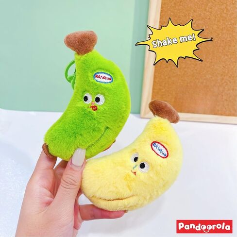 Plush Banana Keychain,shake for sound, decorative accessories, gifts, handbags, wallets, backpacks, car keychain in Saudi Arabia