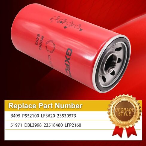 B495 مرشح الزيت استبدال P552100 LF3620 23530573 51971 DBL3998 23518480 LFP2160 متوافق مع السلسلة 50 55 60 ديترويت ديزل (حزمة 3) in Saudi Arabia