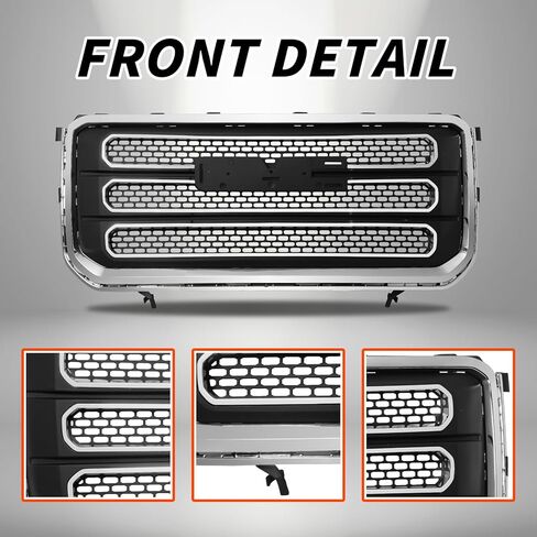PENSUN Front Bumper Upper Grille Compatible with GMC Acadia – OEM Style Car Grille Assembly – Direct Front Grill Replacement Upgrade(2020-2023) in Saudi Arabia