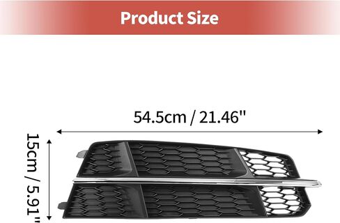 Acropix Fog Light Light Grill الأمامية السفلى من المصد المهد المصد إدراج Audi A6 C7 S-Line 2015-2018 No.4g0807682an in Saudi Arabia