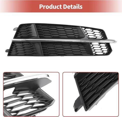 Acropix Fog Light Light Grill الأمامية السفلى من المصد المهد المصد إدراج Audi A6 C7 S-Line 2015-2018 No.4g0807682an in Saudi Arabia
