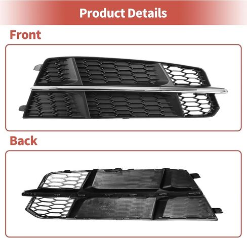 Acropix Fog Light Light Grill الأمامية السفلى من المصد المهد المصد إدراج Audi A6 C7 S-Line 2015-2018 No.4g0807682an in Saudi Arabia