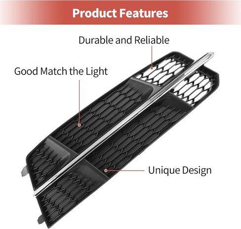 Acropix Fog Light Light Grill الأمامية السفلى من المصد المهد المصد إدراج Audi A6 C7 S-Line 2015-2018 No.4g0807682an in Saudi Arabia