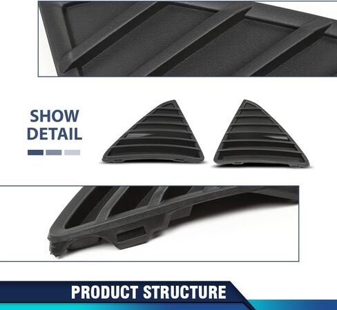 PIT66 Front Bumper Grille Fog Light Lamp Bumper Cover Compatible with Ford Focus 2012-2014 CP9Z-17K946-A, CP9Z-17K946-B in Saudi Arabia