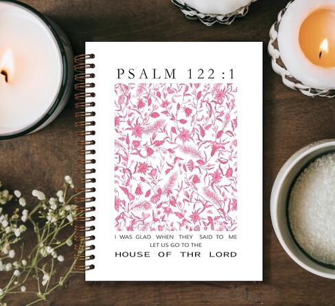 Trendy Coquette Pink Bow Christian Notebook,Christian Notebook for Women,Church Notes Notebook for Bible Notes,Hardcover Spiral Notebook 5.5x8.3,Christian Gifts in Saudi Arabia
