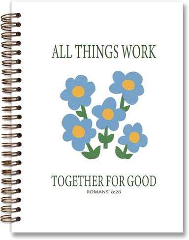 Trendy Coquette Pink Bow Christian Notebook,Christian Notebook for Women,Church Notes Notebook for Bible Notes,Hardcover Spiral Notebook 5.5x8.3,Christian Gifts in Saudi Arabia