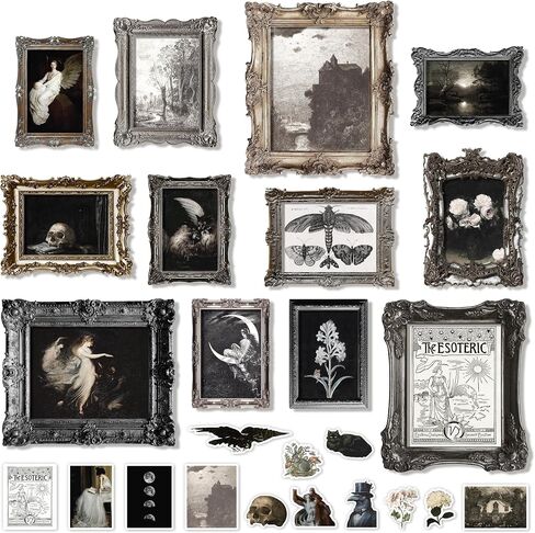 97 Decor Dark Gothic Home Decor Aesthetic - Halloween Gothic Wall Decor, Moody Wall Art Pictures, Creepy Skull Goth Posters Gallery Wall Prints For Home Dorm Bedroom Decorations (Unframed) in Saudi Arabia