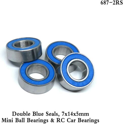 1pcs 6x13x5 mm 686rs ABEC3 Miniature 686-2rs ball تحمل اللون الأزرق MR686 2RS المحمل 6 * 13 * 5 (MR63-2RS 3x6x2.5mm) in Kuwait