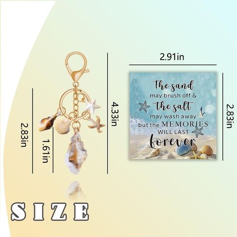 YALLNASL Seashell Bag Charms for Tote Bags Beach Accessories for Purse Backpack Women Men Beach Inspirational Keychains in Saudi Arabia