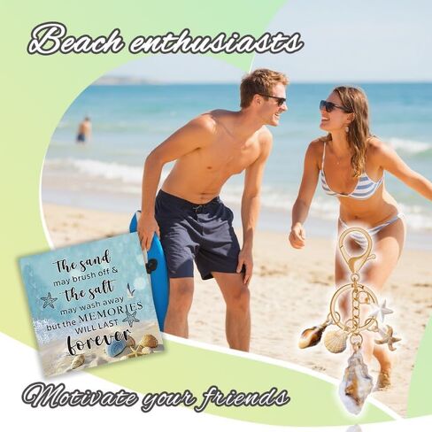 YALLNASL Seashell Bag Charms for Tote Bags Beach Accessories for Purse Backpack Women Men Beach Inspirational Keychains in Saudi Arabia