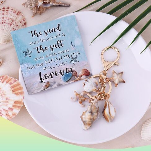 YALLNASL Seashell Bag Charms for Tote Bags Beach Accessories for Purse Backpack Women Men Beach Inspirational Keychains in Saudi Arabia