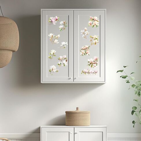 3 Sheet Vintage Birds Flowers Rub on Transfers Magnolia Flower Rub on Transfers for Crafts Furniture Classic Birds Flowering Branch for Home Office Garden Door Wood DIY Craft 11.8"* 5.9" in Kuwait