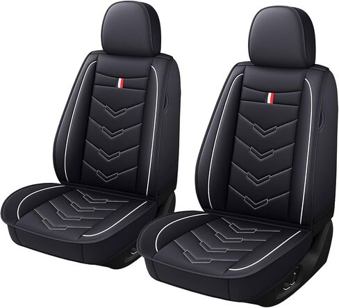 Car Seat Cover for Mercedes-Benz Sprinter 2003-2024, Waterproof Durable & Compatible Airbag, Premium Leather Seat Protector(2 Seats Standard,Black) in Saudi Arabia