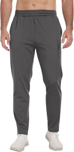3 Pack Men's Workout Sweatpants with Pockets,Athletic Gym Tapered Joggers Pants for Men Running Pants in Saudi Arabia