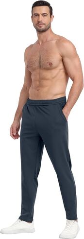 3 Pack Men's Workout Sweatpants with Pockets,Athletic Gym Tapered Joggers Pants for Men Running Pants in Saudi Arabia