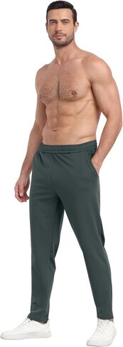 3 Pack Men's Workout Sweatpants with Pockets,Athletic Gym Tapered Joggers Pants for Men Running Pants in Saudi Arabia