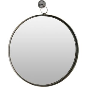 Bescott Suspended Round Wall Mirror, Gray