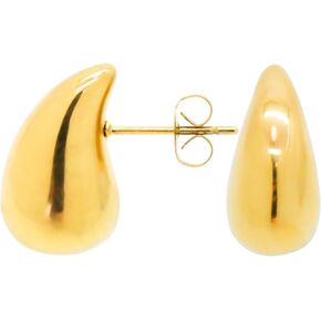 Waterdrop Hollow Open Hoops,Chunky Earrings For Women,Chunky Gold Hoop Earrings for Women, Hypoallergenic Gold Plated Earrings Fashion Jewelry for Women Girls in Kuwait