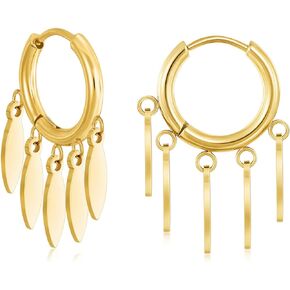 Earrings Gold Huggie Dainty Women Hoop 14k Hoops Tiny Huggy Simple Dangle Huggies Hypoallergenic Charms