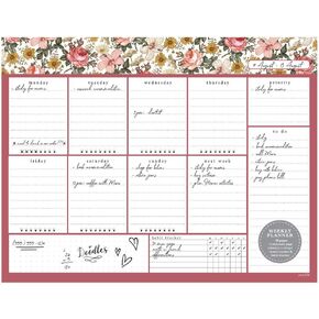 Desktop Weekly Planner Notepad 8.5x11 | 60 Undated Tear-Off Pages | Schedule Daily To-Do Lists | Increase Your Productivity In Less Than 5 Minutes A Week | Achieve Your Goals