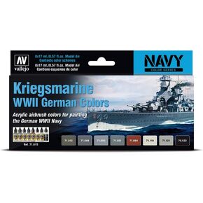 Vallejo Acrylicos Kriegsmarine WWII German Colors Paint Set,black