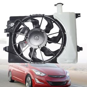 Automotive Radiator Condenser Cooling Fan Assembly Replacement for 2014-2016 Elantra 2015-2016 Forte 2015 Forte Koup HY3115152 B01MYT9P59 12V Black