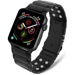 MagnetRX Magnetic Band Compatible with Apple Watch - 316L Stainless Steel Ultra Strength Magnet Watch Band Compatible for Apple watch Series 7/6/5/4/3/SE (42mm/44mm/45mm, Silver)