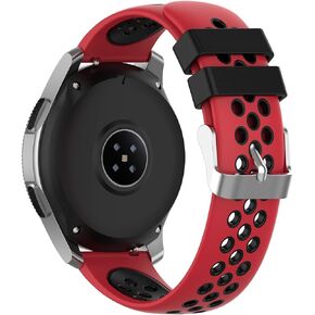 PINHEN 3 Pack 22mm Watchbands Compatible with Samsung Galaxy Watch 46mm SM-R800 R800/Galaxy Watch 3 45mm R840/Gear S3 Classic and Frontier,Soft Silicone Sport Watch Band for Men Women (GGB, 22mm)