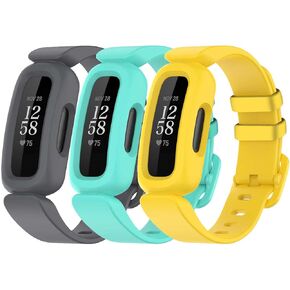 TopPerfekt Bands Compatible with Fitbit Ace 3 for Kids, Soft Silicone Waterproof Bracelet Accessories Sports Watch Strap Replacement for Fitbit Ace 3 Boys Girls