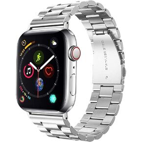 SUPOIX 42mm/44mm/45mm/49mm/41mm XL Large Bands Compatible with Apple Watch Series 8/7/Ultra/6/5/4/3/2/1/SE,Stainless Steel Metal Link Bracelet Replacemnet Wristbands Strap for Men