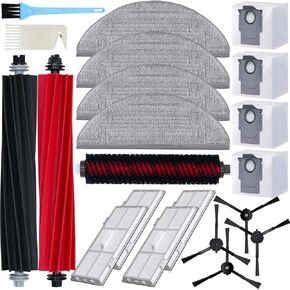 S8 Pro Ultra Accessories Kit for Roborock S8 Pro Ultra, Replacement Parts for S8 Pro Ultra, 2 Main Brush, 4 Mopping Cloth, 4 HEPA Filter, 4 Side Brush, 1 High-Speed Cleaning Brush, 4 Dust Bag