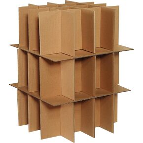 BFPARTKIT Dish and Stemware Partition Kit, Includes 3 Partitions and 2 Layer Pads, for Shipping, Moving, Packing or Storage, Kraft in Kuwait