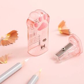 Cute Cat Paw Pencil Sharpener Kawaii School Supplies Student Prize Kids Gift Kawaii Pencil Sharpener Cat School Supplies for Kids Girls Cat Lovers Office School Home Writing and Correction Supplies