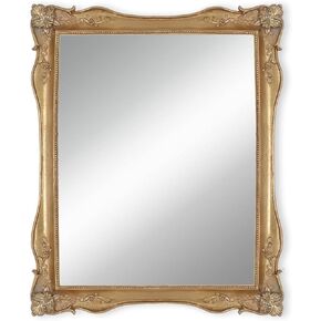 Gold Mirrors for Living Room Bedroom, Vintage Makeup Mirror for Wall and Desk