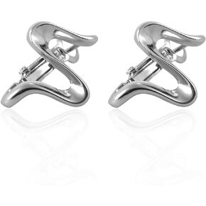 Ocean Wave Hoop Earrings for Women, 925 Sterling Silver Minimalist Earrings Geometry Simple Earrings for Women Fashion Jewelry Gifts for Girls Women