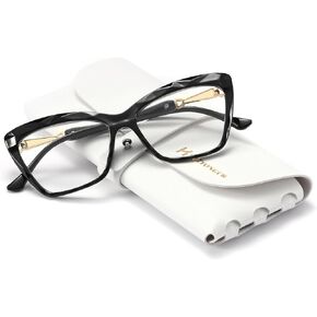 Ladies' Square-Frame Blue Light Blocking Reading Glasses for Women Crown R1106