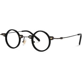 Zeelool Readers Retro Round Reading Glasses for Men Women with Standard Anti-Reflective Coating Burgess ZJGX308401-R