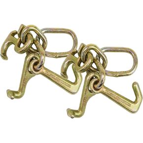 Mytee Products (2 Pack RTJ Cluster Hook Heavy Duty Wrecker Hauler Tow Towing Truck Chain Pair R T J