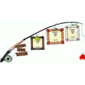 The Big Catch Fly Fishing Pole Photo Picture Holder Frame Themed Decor