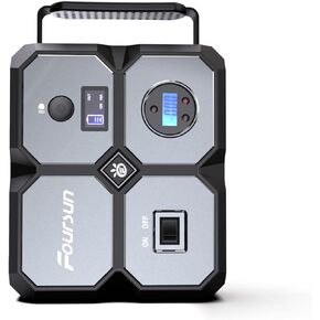 Portable Car Jump Starter with Air Compressor, Foursun 4500A Jump Starter Battery Pack (All Gas/8.0L Diesel) 150PSI Digital Tire Inflator, 12V Car Lithium Battery Jump Box Pack Power Charger