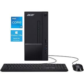 كمبيوتر مكتبي ايسر اسباير TC-1770 - انتل كور i5-13400(10-Core)، ذاكرة الوصول العشوائي 32 جيجا، 2 تيرابايت PCIe SSD، انتل UHD Graphics 730، واي فاي 6E AX211، قارئ بطاقة SD، ويندوز 11 برو 64 بت، اسود in Saudi Arabia