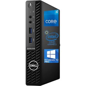 Dell OptiPlex 3080 Micro Desktop Computer 10TH Gen Intel Core i5-10600 Upto 4.8GHz - 8GB RAM, 256GB M.2 NVME SSD, AC Wi-Fi, Bluetooth, DisplayPort, HDMI - Windows 10 Pro (Renewed)