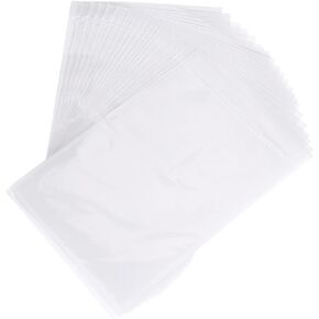 PATIKIL 6x8.6" Clear Packing List Envelope, 50 Pack Plastic Waterproof Self-Adhesive Side Loading Mailing Invoice Label Pouch Sleeves for Transportation, Clear