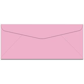 Earthchoice Pink No 10 (4-1/8-x-9-1/2) Envelopes 500-pk - 089 GSM (24/60lb Text) PaperPapers Holds Letter Paper Folded 3-Way Econo Standard #10, Professional and DIY Business Envelopes