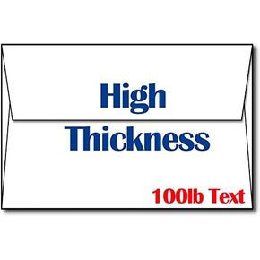 Ultra Thick White A9 Envelopes - Sturdy, Durable, Heavyweight Envelopes for Invitations & Greeting Cards (100 Envelopes)