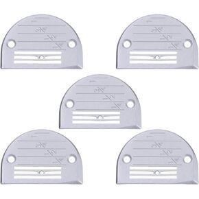5pcs E26 Needle Plate No.18 & No.20 Hole Type E Chrome Plated Parts Accessories with Scale Mark for Sewing Machine Universal