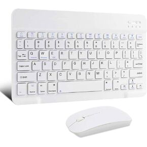 مجموعة لوحة مفاتيح وماوس لاسلكية - أبيض in Kuwait