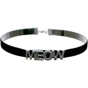 Arsimus Meow Velvet Kitty Choker Necklace