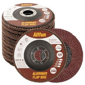 20 PCS Flap Discs 4 1/2 for Angle Grinder, 40/60/80/120 Grit Flap Sanding Disc with 7/8 Arbor for Sanding, Finishing, Grinding, Deburring