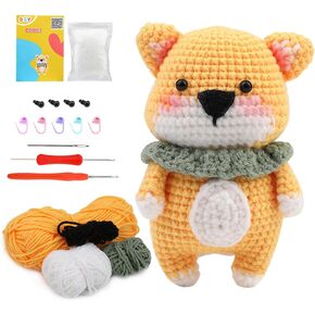 Iesooy Crochet Kit for Beginners，Crochet Animal Kit with Step-by-Step Video Tutorials, DIY Knitting Supplies, Learn to Crochet Starter for Adults and Kids (2 Pack Little Mouse Crochet Kit)